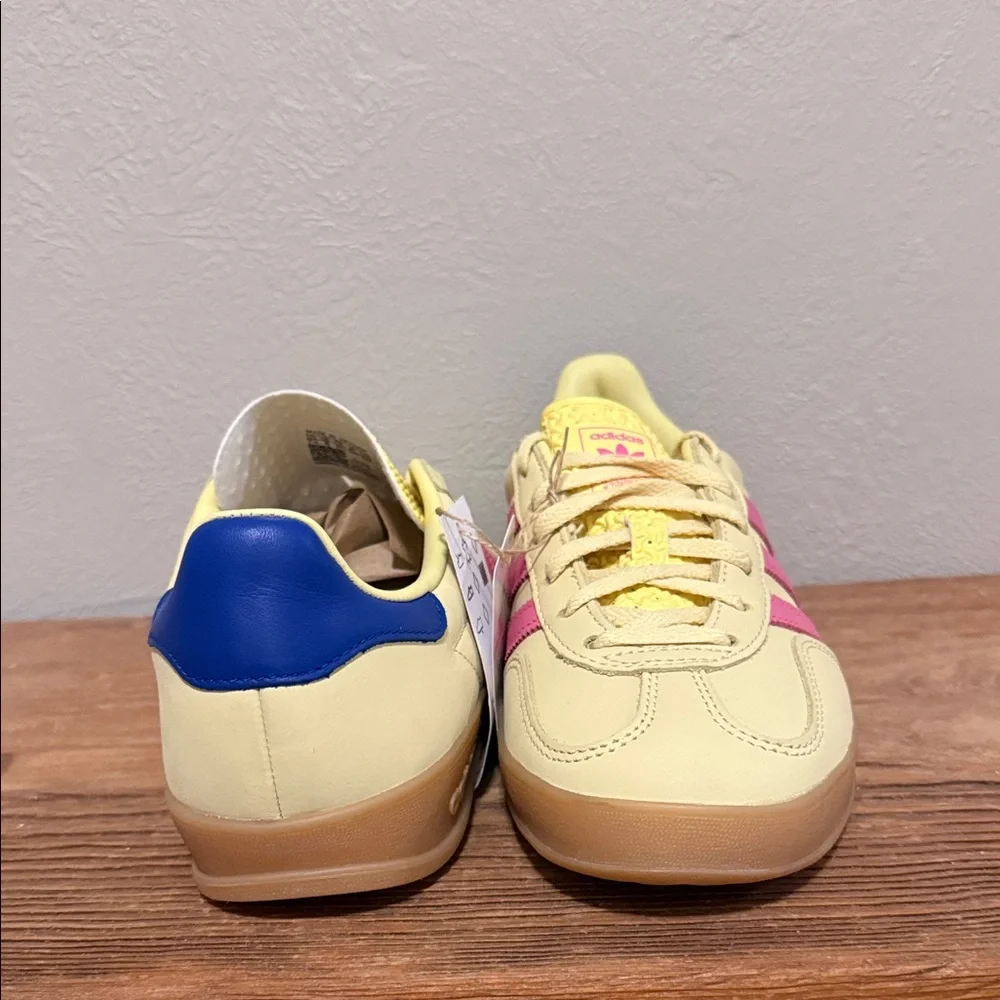 Adidas Gazelle Yellow and Pink Sneakers - Picture 2 of 9